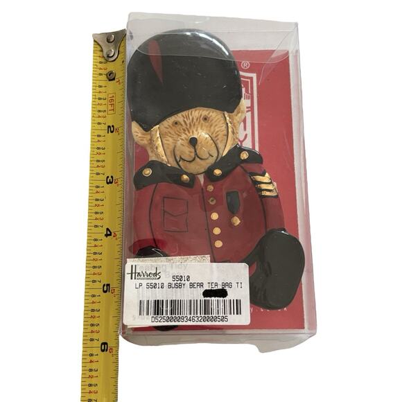 London Pottery Busby Bear Tea Bag Tidy Harrods Dept Store London 55010 NIB - Picture 3 of 4